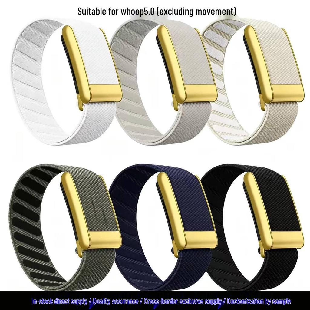 Whoop 5.0 Strap: Elastic Woven Nylon Heart Rate Monitoring Sports Wristband