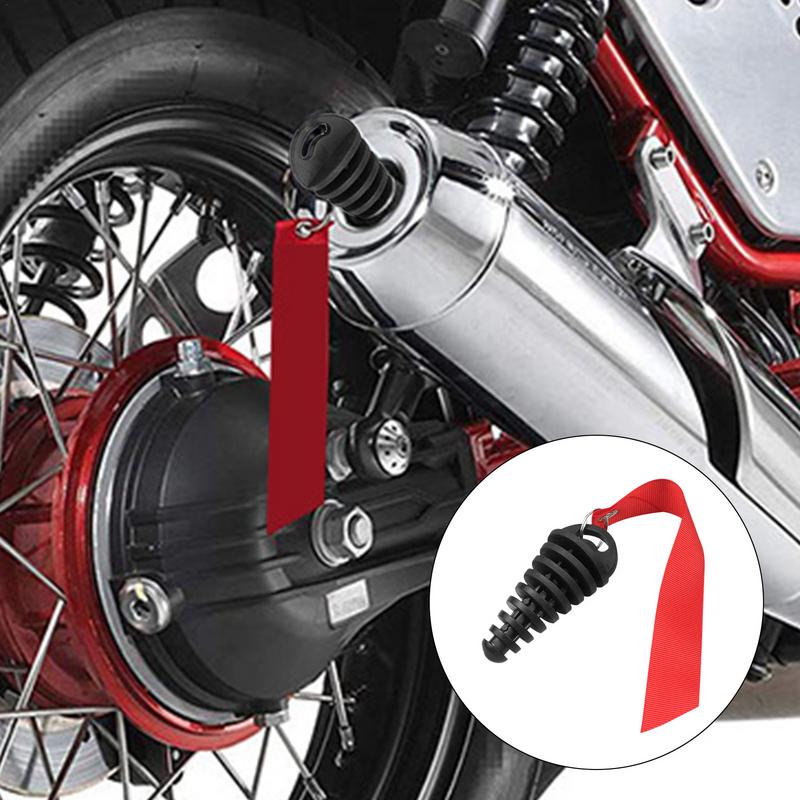 Motorrad Auspuffstopfen Gummi Auspuff Schalldämpfer Wasserdicht Waschstopfen Mit Bändern Für Motorrad Dirt Bike 2 Takt Entfernen