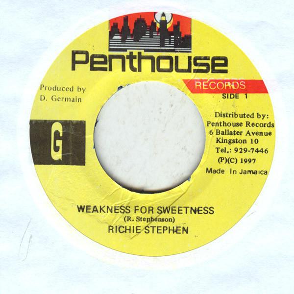 

7inch Record RICHIE STEPHENS - Weakness For Sweetness NONE Penthouse Recor 1997 Jamaica Reggae, Ska & Dub Used