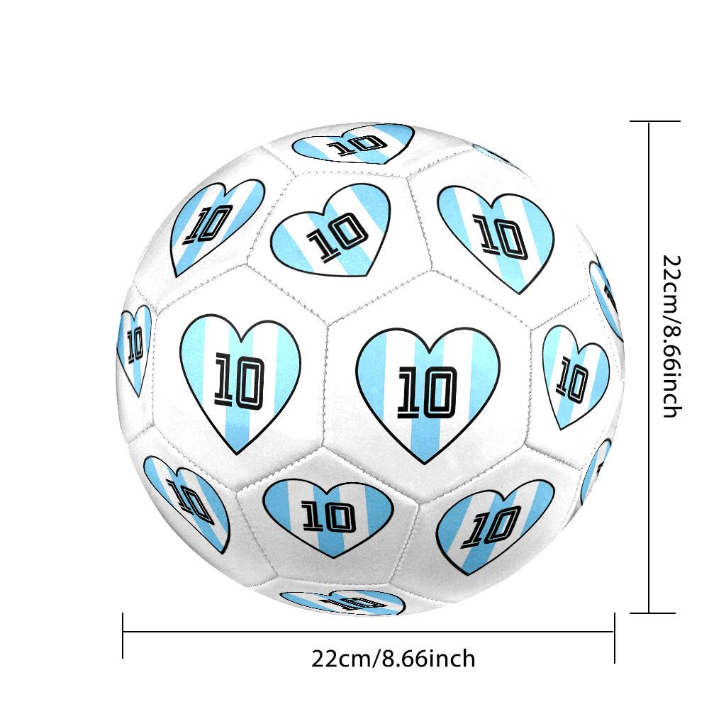 Messis farbenfrohes Logo Größe 5 Fußball Maschinengenäht Indoor/Outdoor Universeller Fußball Ideal für Fußball-Enthusiasten
