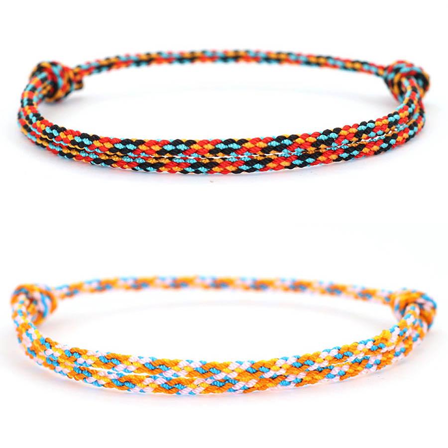 Minimalist Cord Adjustable Bracelet Unisex Grade A 2mm Thin Lucky String Friendship Braslet Meditation Healing Braclet Pulseria
