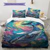 Cartoon Pattern Bedding Quilt Set Quilt Cover Pillowcase Home Decoration Birthday Gift (1 * Duvet Cover + 2 * Pillowcase, Without Core)