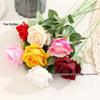 Velvet Rose Artificial Flower for Home Decor, Wedding Aisle, and Hand Bouquets