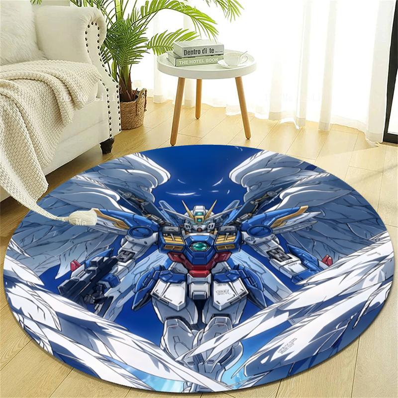 Personalized Gundam Round Chair Office Rug - Perfect for Mat, Office Chair & More - Ideal Gift for Birthdays and Holidays
