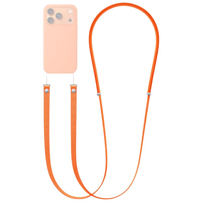 Doppellagiges magnetisches Armband Handy-Lanyard Crossbody Verstellbarer Schultergurt für Apple 17 Pro Max Anti-Verlust Anti-Sturz Langlebig Sternen-Orange