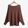 Loose Casual Fashion Bat Long Sleeve Women Sweater Solid Color Pullover Autumn Winter Knitted Tops Elegant Simple Sweaters Basic Clothing