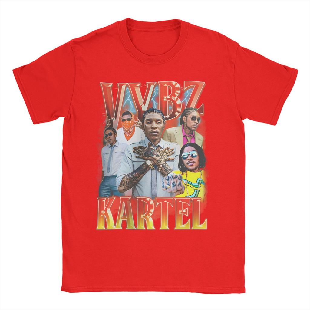 Rapper Vybz Kartel T-Shirt Summer  100 Cotton T-Shirts For Man Novelty Printed Tshirt Short-Sleeved Funny Top Tees