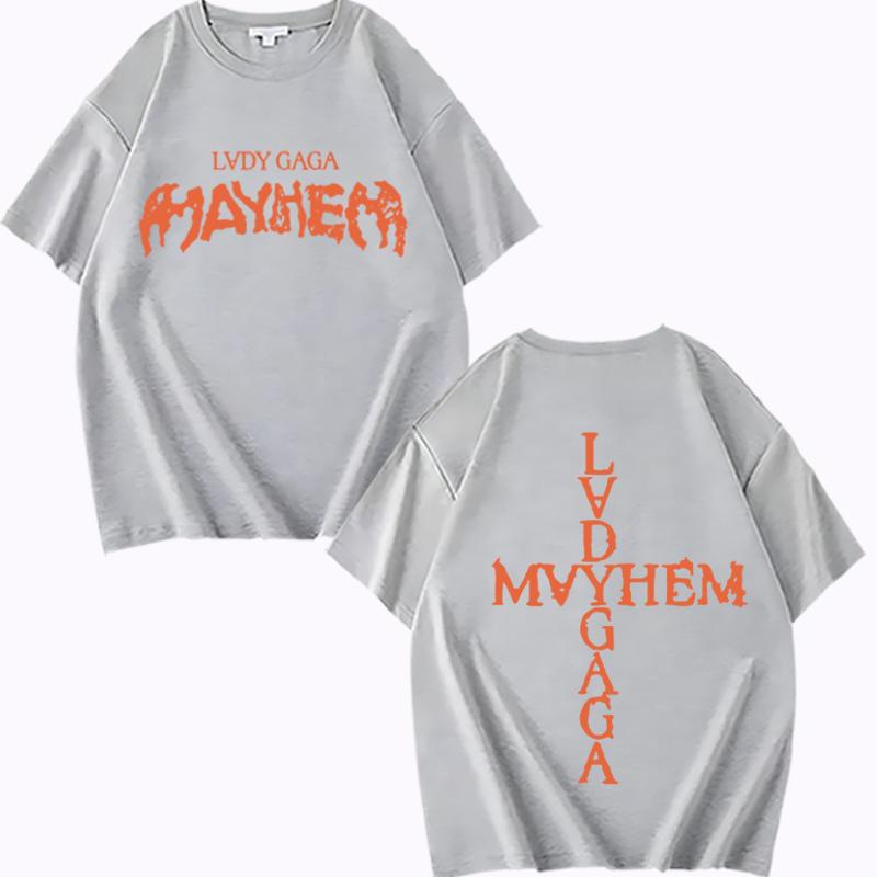Lady Gaga Mayhem New Album T Shirt men women Oversized 100% Cotton cool Hot sale short sleeve Summer print Unisex plus size tops