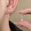 Simple Snowflake Small Stud Earrings Two-Wear Sweet Fashion Design Sense Exquisite Commuting Unique Temperament Advanced