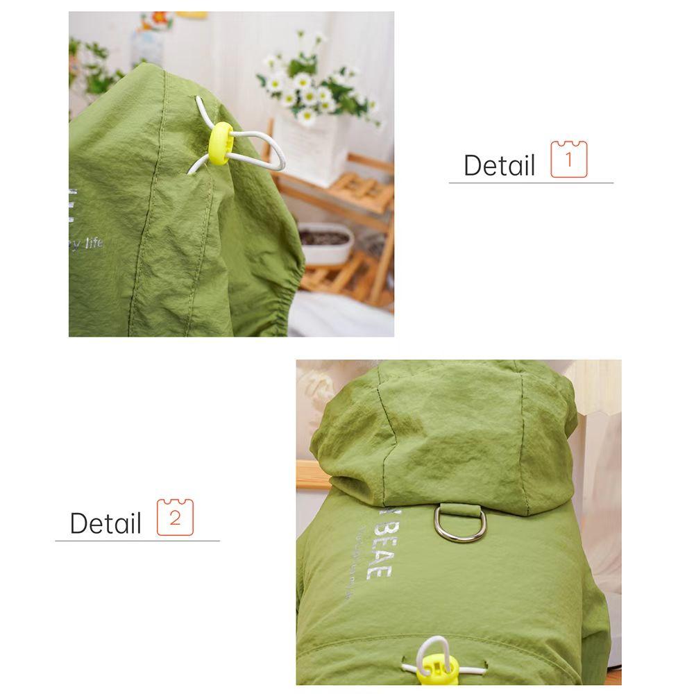 Dog Clothes Jacket  Series Windproof Raincoat Waterproof Dog Outdoor Jumpsuit  lightweight Puppy Costumes