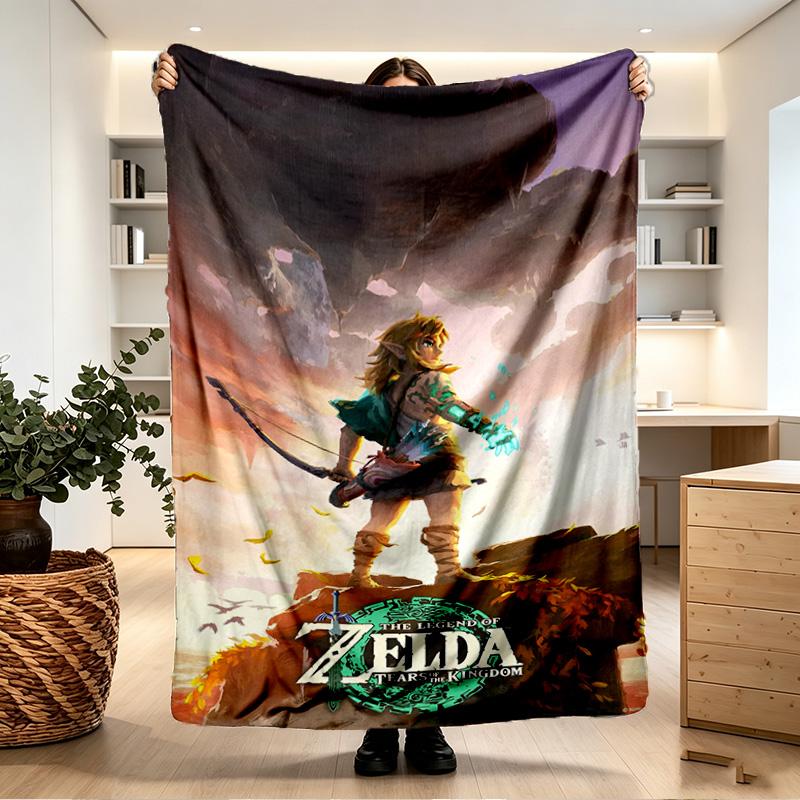 The Legend of Zelda Print Blanket - Soft & Comfortable, for Bedroom, Travel, Sofa, Home Decoration - Birthday Christmas Gift for Friend