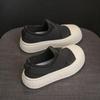 Men Women Thick Sole Canvas Shoes Round Toe Mesh Breathable Comfortable Versatile Casual Board Sneakers