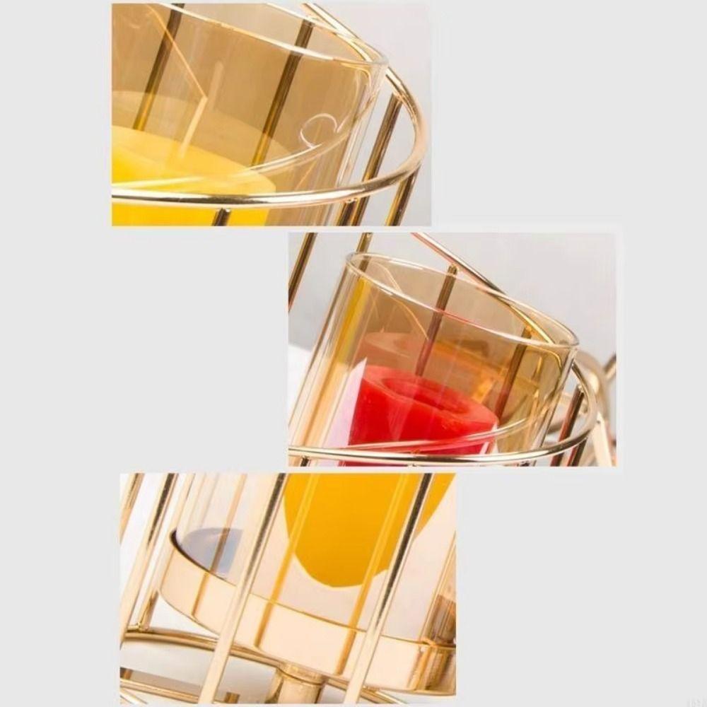 Detachable Nordic Candle Candlestick Golden/Black Desktop Decorative Vase Flower Arrangement