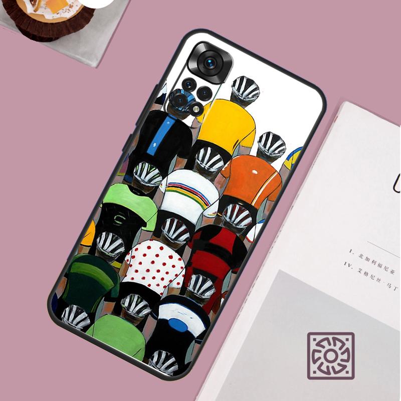 Mountain Bike Cycling Art Phone Case For Xiaomi Redmi Note 13 12 12S 12C 13C 10 10C 9 9C 10S 11S 11 Pro Soft Cover