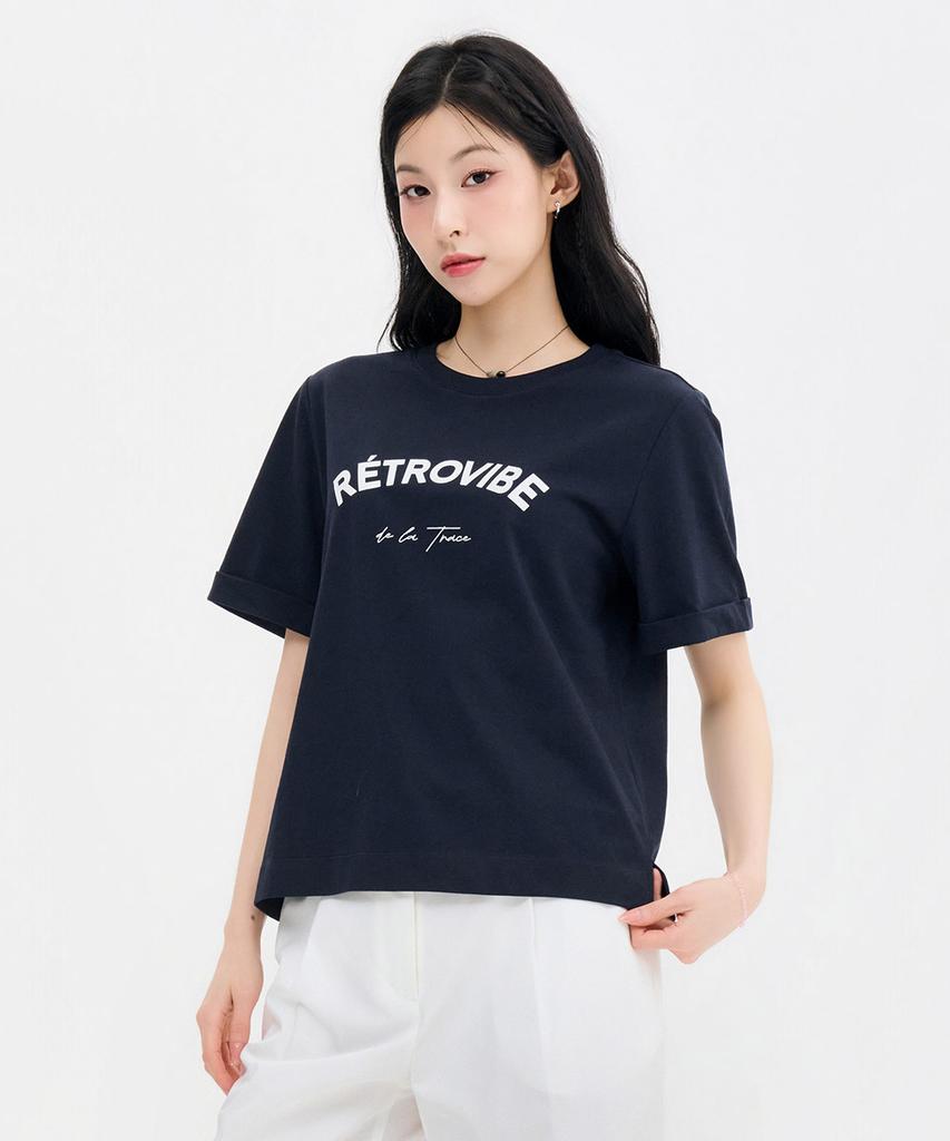 CHASECULT Women'S Sleeve Variation Graphic Short Sleeve T-Shirt-Fbrg5870D04