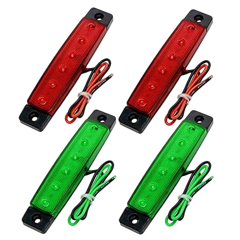 Buy 4Pcs Red Green Boat Navigation LED Lights Stern Lights Boats Rboard Light 12V at affordable