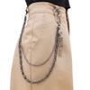 Gothic Skeleton Waist Belt With Metal Chain And Lobster Clasp For Streetwear Fashion