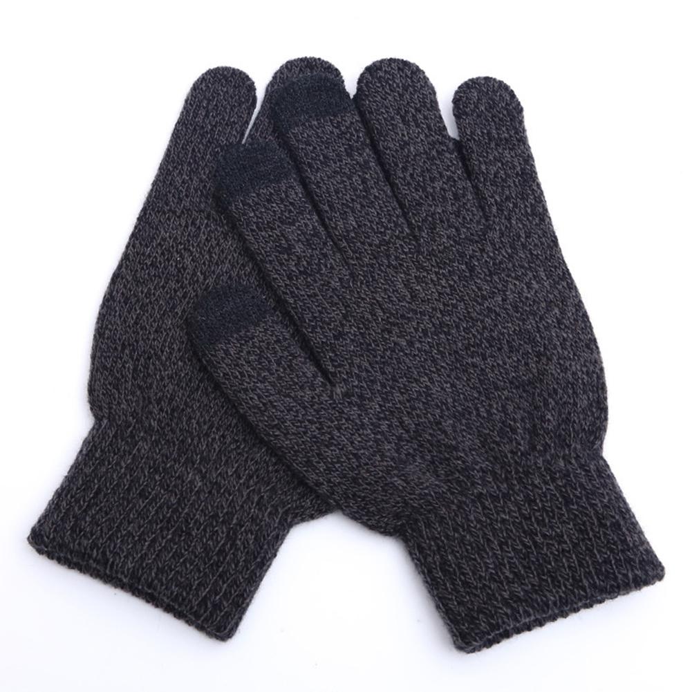 General Winter Plush Knitted Gloves Warm Thicken Touch Screen Telefingers for Outdoor