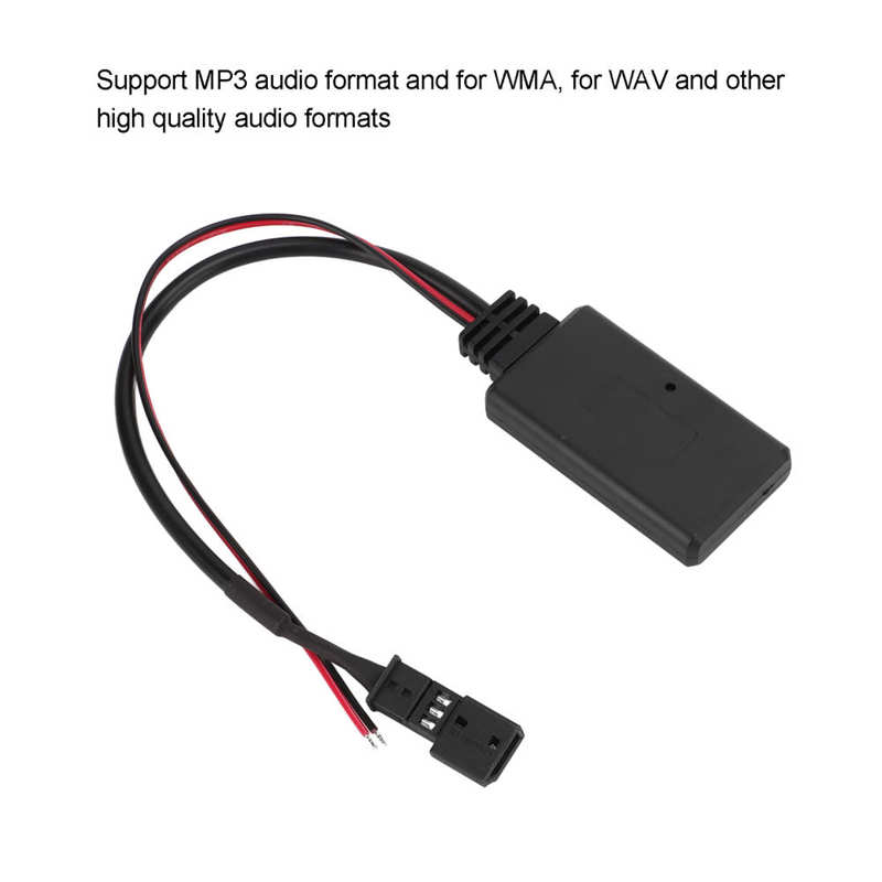 Bluetooth 5.0 AUX wejście Moduł ABS Czarny Adapter Bluetooth do Samochodu dla