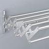 Stainless Steel Wall Mounted Folding Drying Rack Large Capacity Space Saving Retractable Laundry Drying Rack with Hooks