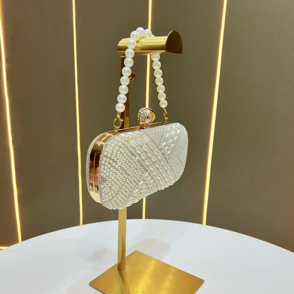 Fashionable Pearl Evening Bag, Niche Dress Bag, Clutch Bag, Small Bag, Hand-held Crossbody Bag