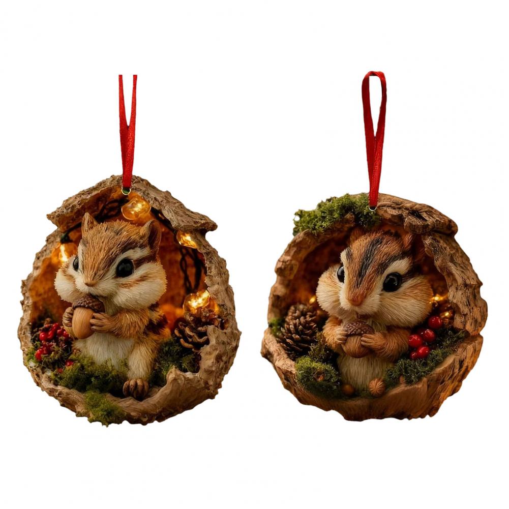 Forest Ornaments Woodland Christmas Decor Forest Christmas Ornaments Set Woodland Creature Acrylic Hanging for Nature