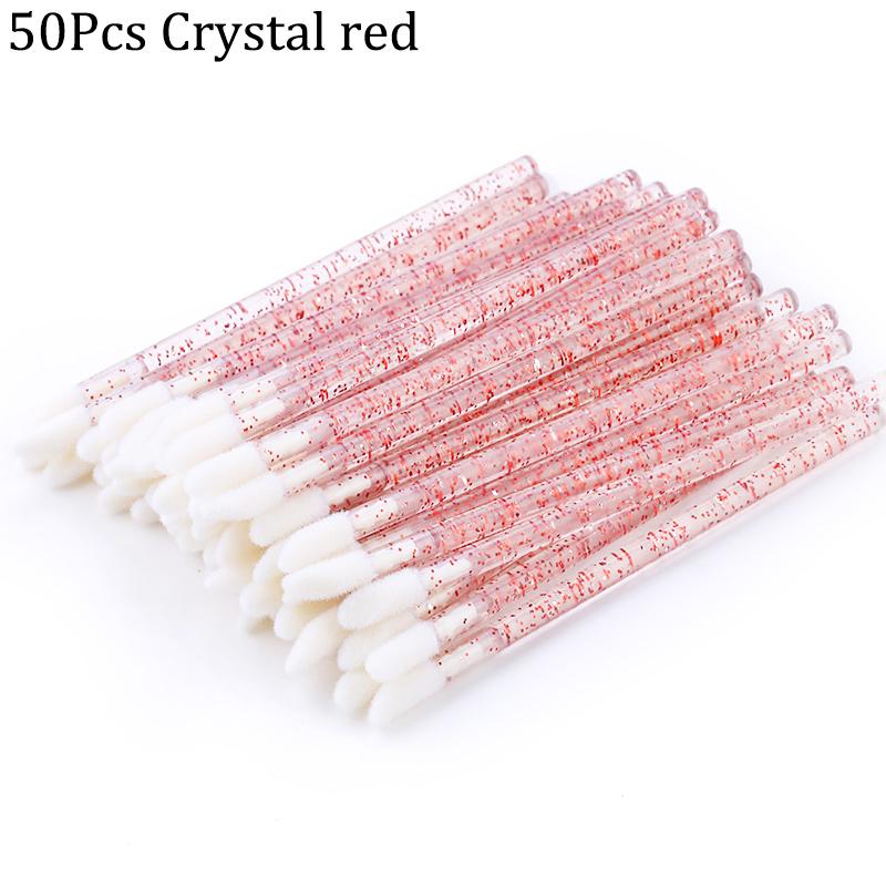 50Pcs Disposable Crystal Eyelash Brush Lashes Micro Lip Brushes Supplies Applicator Cleaner Beauty Eyelash Extension Tools