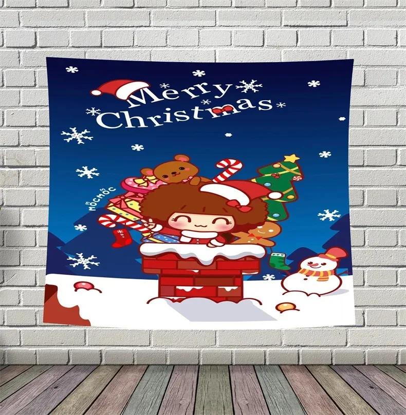Christmas Theme Abstract Tapestry Living Room Sofa Home Decor Christmas Gift