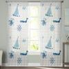 Wave Sailing Octopus And Whale Transparente Vorhänge für Wohnzimmer Modern Voile Vorhang Schlafzimmer Tüllvorhänge Fensterdekoration