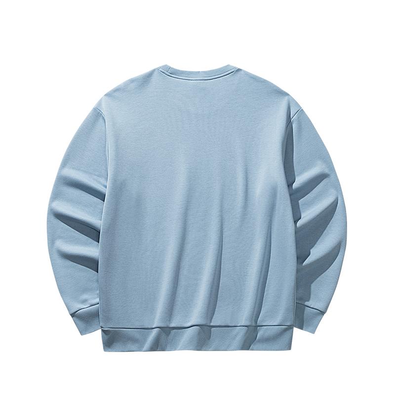 Anta Men's Logo Print Crew Neck Sweatshirt Light Blue 952548702-6