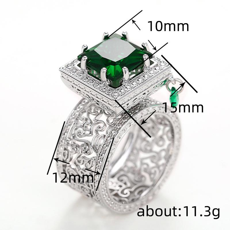 High-End Luxury Zircon-Encrusted Geometric Rings For Women, Exquisite Design Wedding Rings, Fashion Accessories And Jewelry.