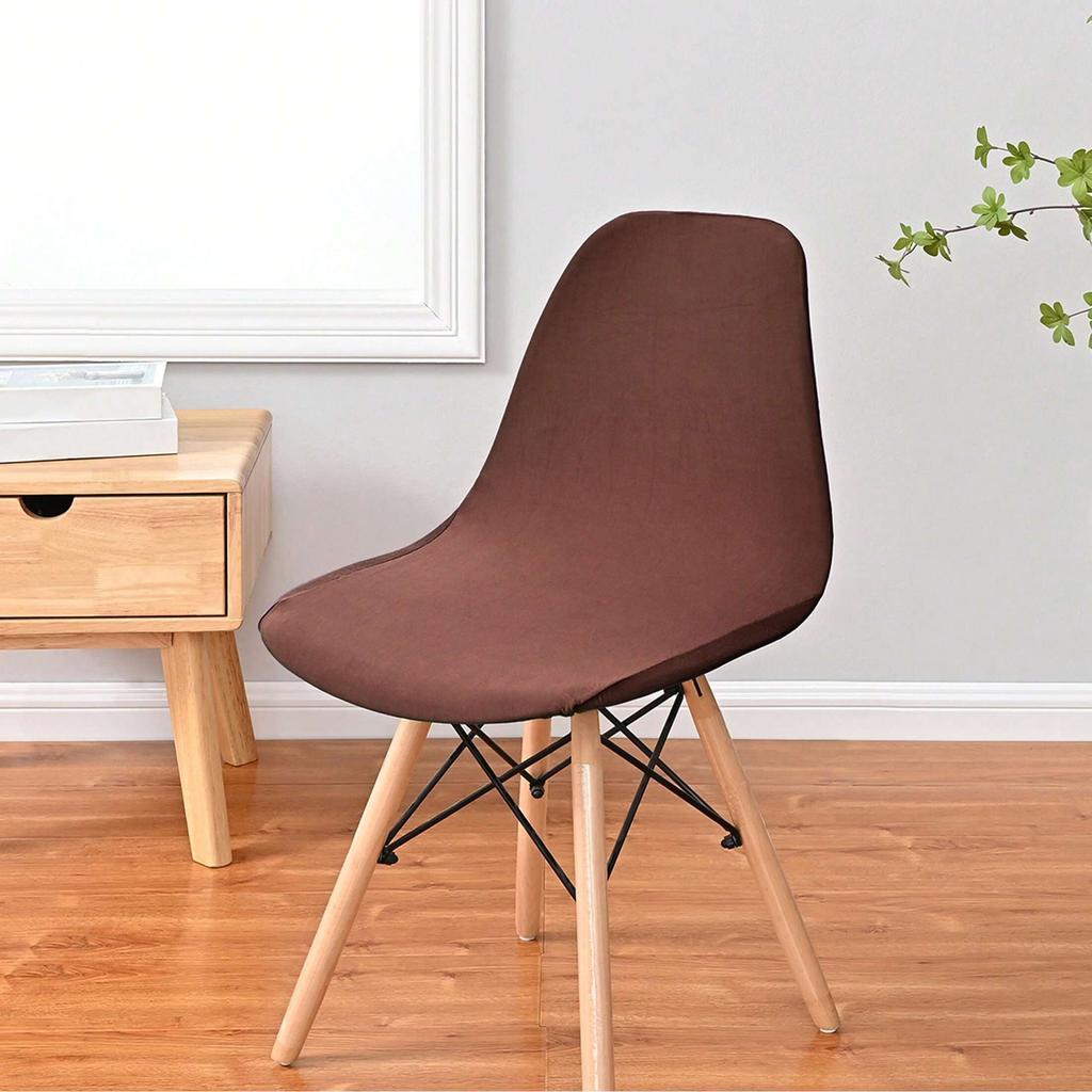 Simple Knitted Eames Chair Cover Elastic Solid Color Milk Silk Shell Chair Cover Universal In All Seasons