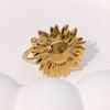 Boho Schlichte Sonnenblumenringe für Damen Mädchen Edelstahl Verstellbar Offene Fingerringe Accessoires Geschenke für Freunde