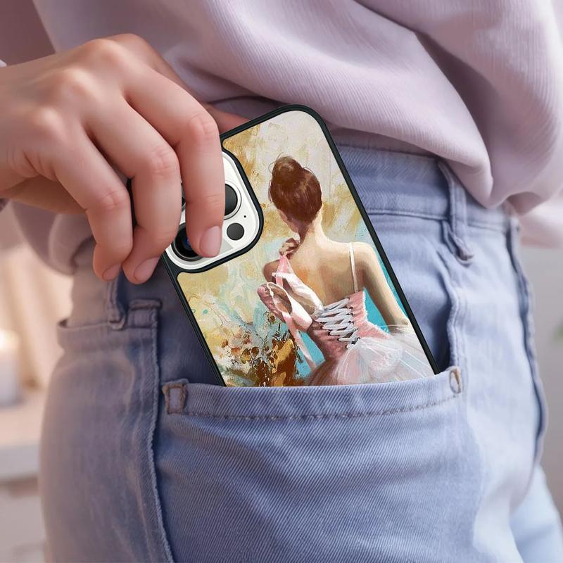 Ballet Dance Girl Ballerina Art Phone Case For iPhone 17 Air 15 16e 14 13 Pro Max Coque 12 11 Pro Max PLUS cover