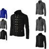 Vintage Herren Doppelreiher Steampunk Jacke für Mittelalterliche Cosplay-Veranstaltungen