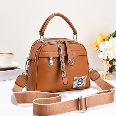 High Quality Women's  Leather Square Bags Shoulder Bags for Women Designer Brand Female Solid Color Cross Body Bag