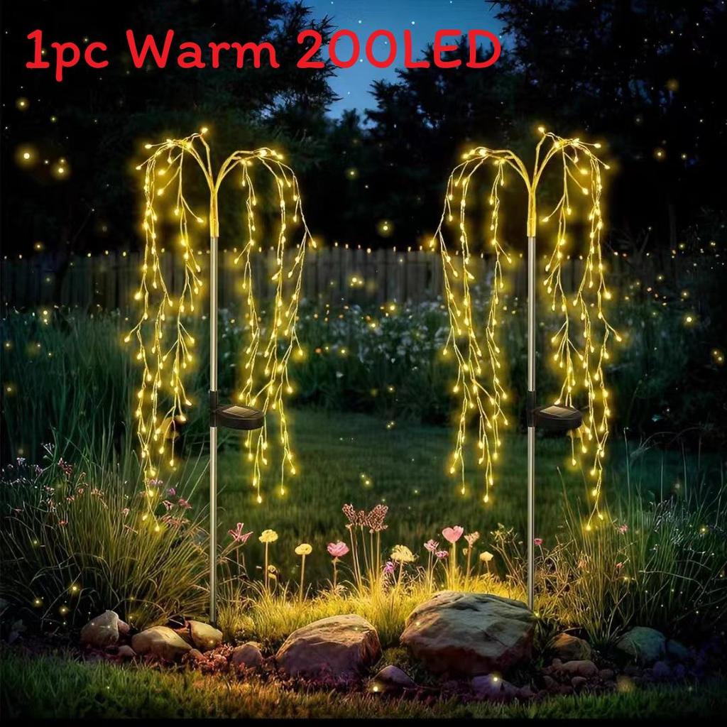 Solar Ground Inset Firework Led Landscape Light Waterproof Yard Decor For Garden