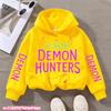 Children's KPop Demon Hunters Hoodies Girls Pink Boy Pink Tops Sweatshirt Long Sleeve Pullovers Coat Autumn Winter Casual Hooded