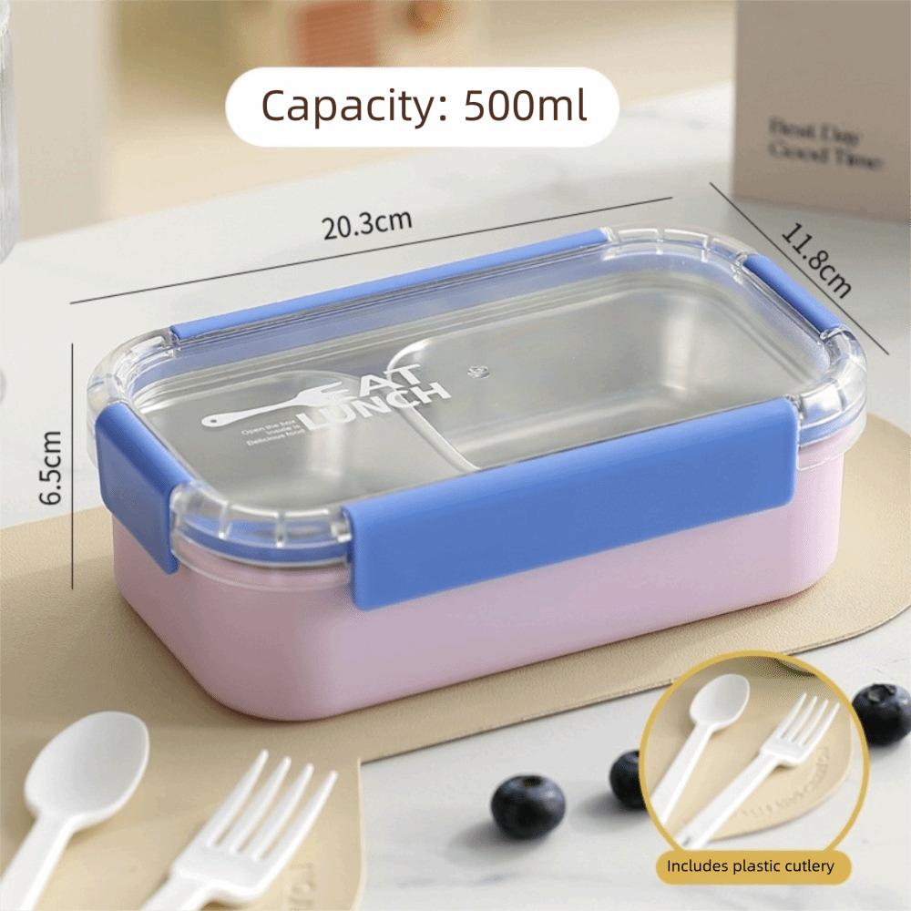 Thermal Insulation Divided Lunch Box 304 Stainless Steel Food Container Bento Box  For Meal Prep