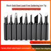 936 Black Gold Steel Lead-Free Replaceable Soldering Iron Tip - Knife, Horseshoe, Flat, Bevel Electric Head