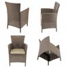 Stuhl Sessel Gartenstuhl für Balkon Terrasse Bequem Allibert + Kissen Beige
