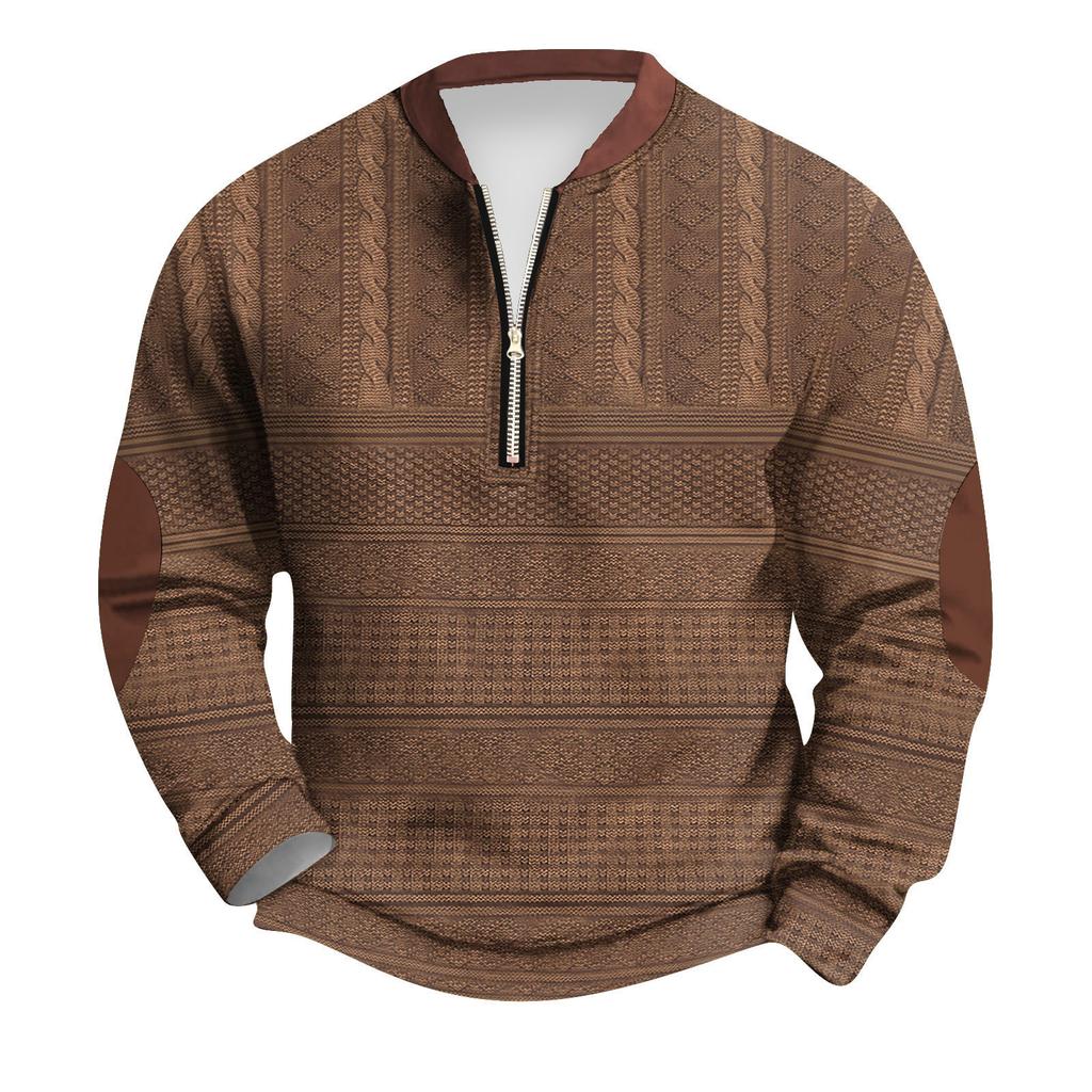 Men's Retro Casual Gradient Printed Sweatshirt