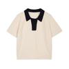 LESS 2023 Autumn Casual Knitted Polo Top