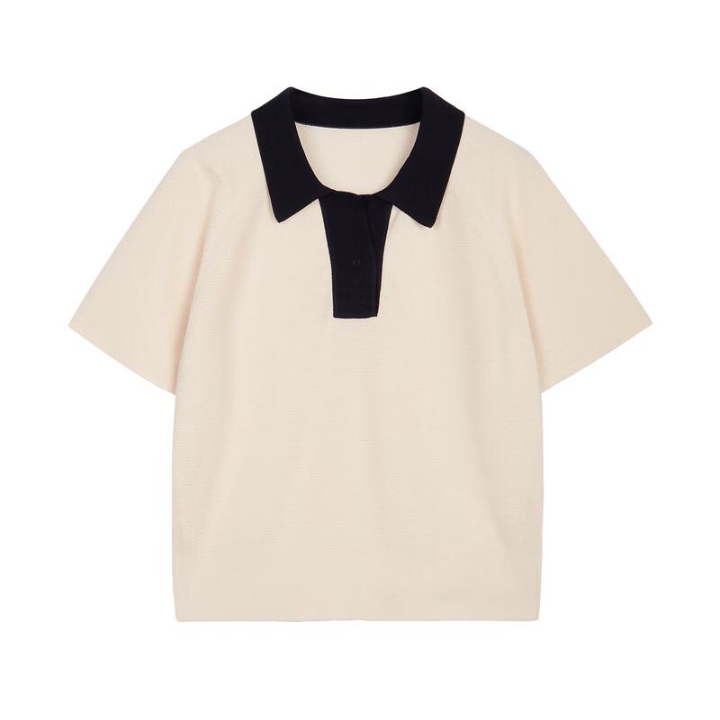 LESS 2023 Autumn Casual Knitted Polo Top