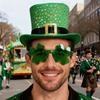 Saint Patrick Costume Set Leprechaun Hat Fakes Beard Mustache Tie Glasses for Party Costume Irish Festival Accessories