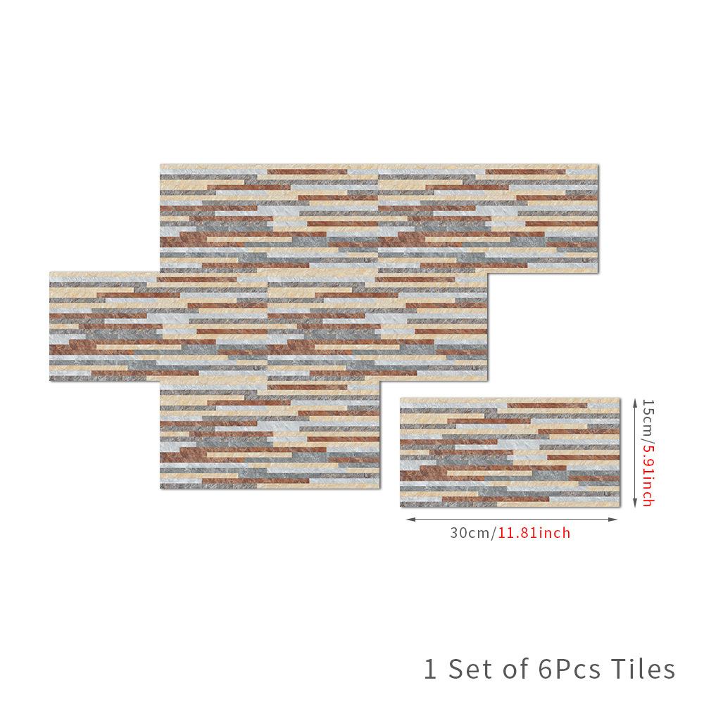 Meiji American Retro Matte Matte Brick Pattern Decorative Wall Sticker Bedroom Living Room Three-Dimensional Stone Pattern Wall Sticker