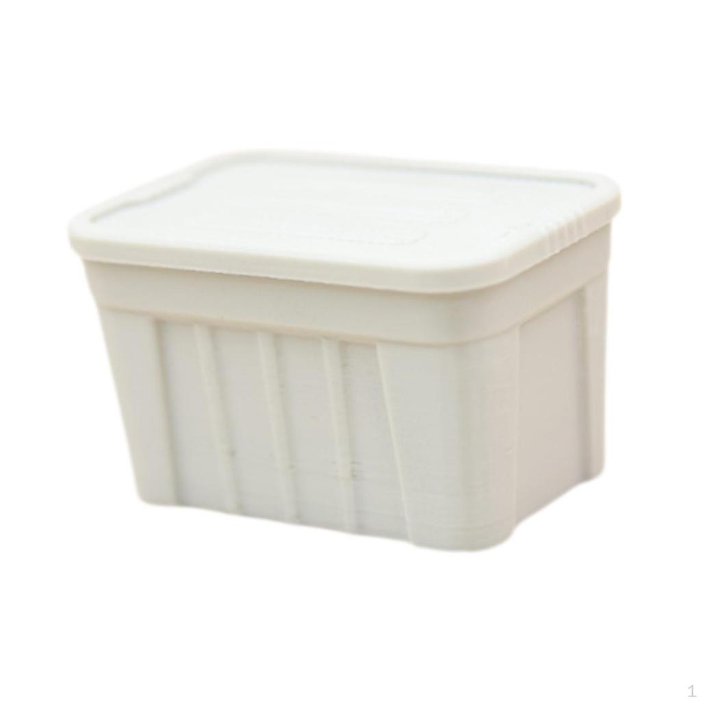 1/12 Dollhouse Storage Box Mini Model Micro Landscape Simulation Container with Lid Life Scene