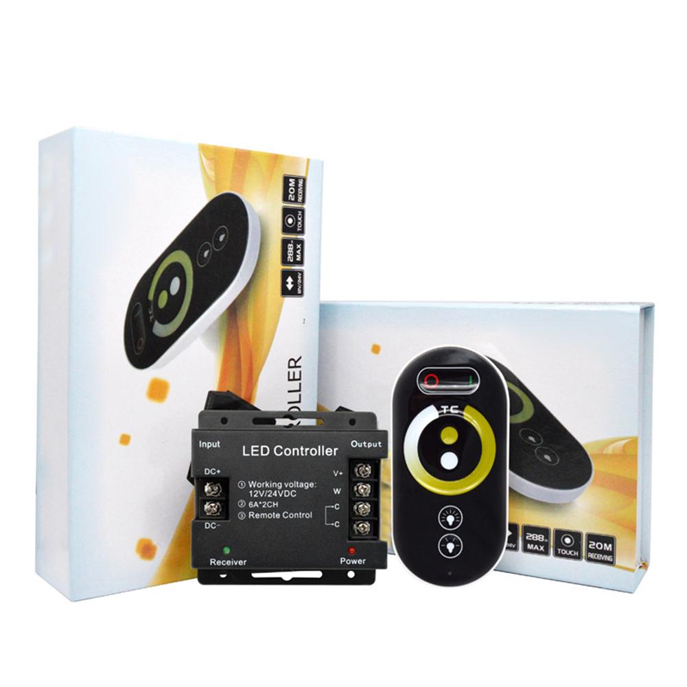 DC12V/24V 6-button Full Touch RGB Controller Full Color Light Strip Led Controller With Led Remote Dimmer For Lighting Parts
