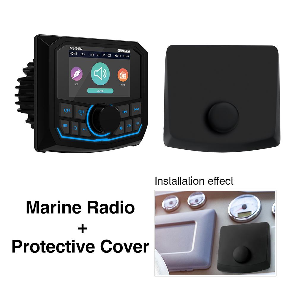 Marine RadioMP5 Player Boat Stereo For Yacht RV ATV UTV Golf Cart FM AM RDS Digital Media Audio Bluetooth IPX5 Waterproof