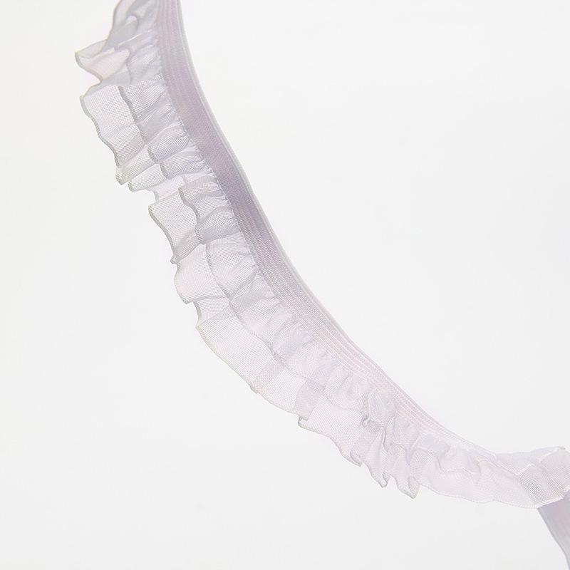 Elastic Mesh Lace Trim for DIY Decoration - Ruffle Edge Pleated Design